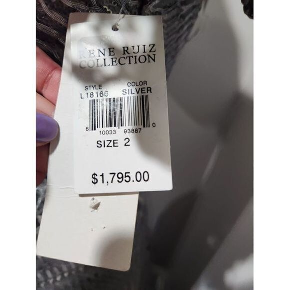 RENE RUIZ Collection Corseted Tulle A-line gown with Cascading Skirt size 2 NWT - Picture 7 of 8